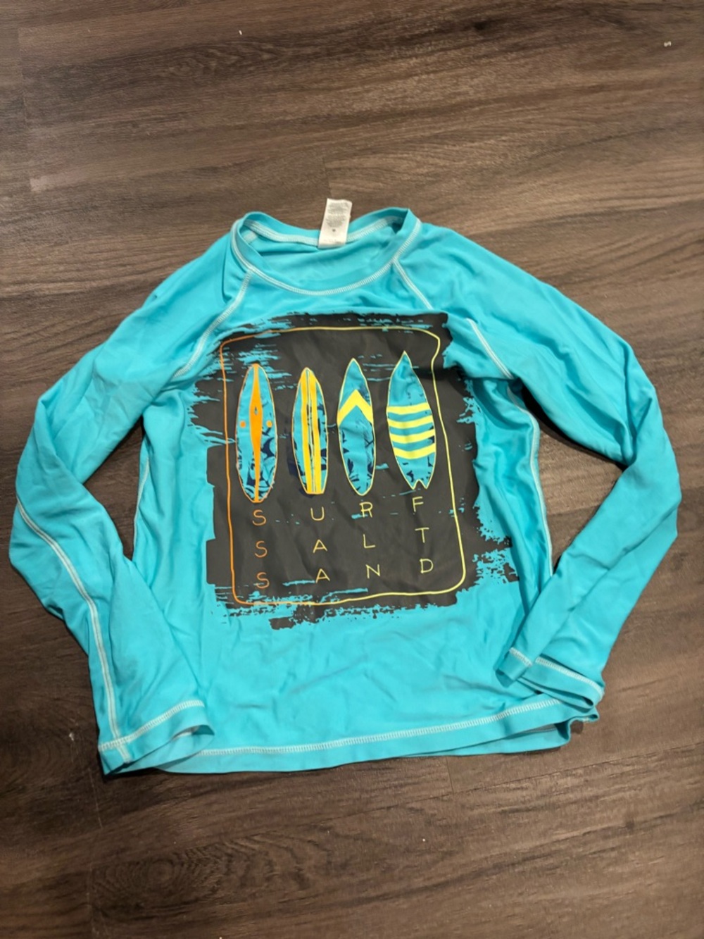 OshKosh B'gosh Aqua Blue Kids Rash Guard Top